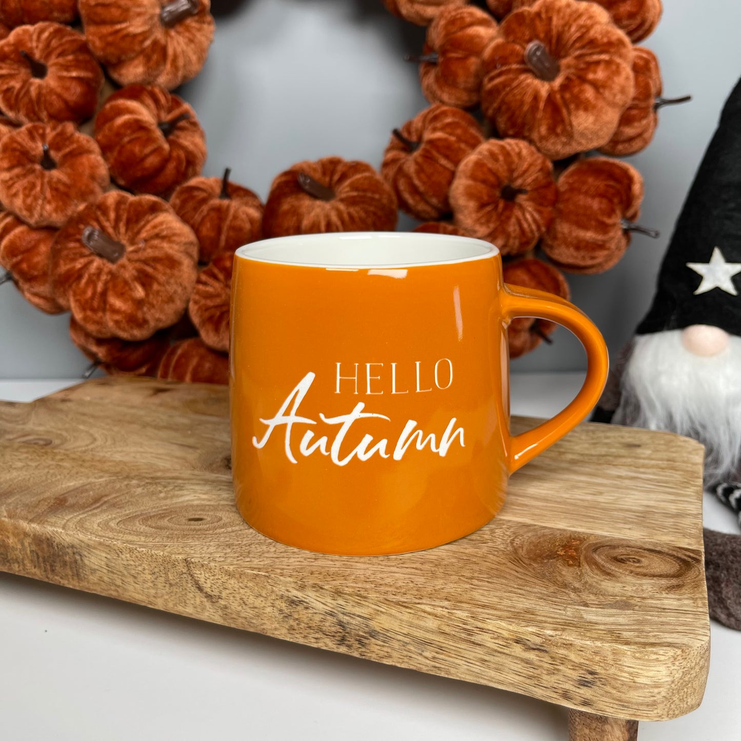 Hello Autumn Orange Mug & Socks