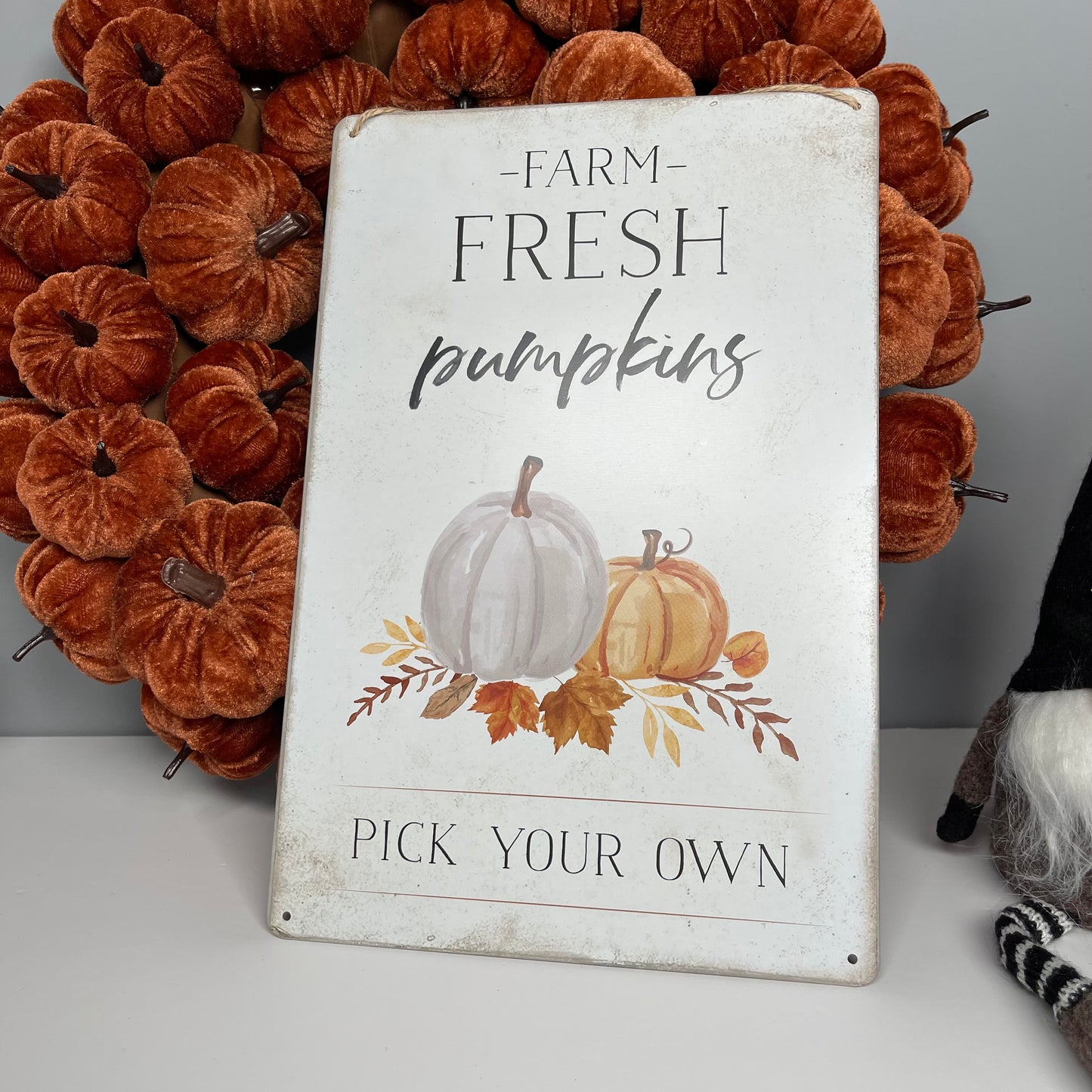Farm Fresh Pumpkins - Metal Sign