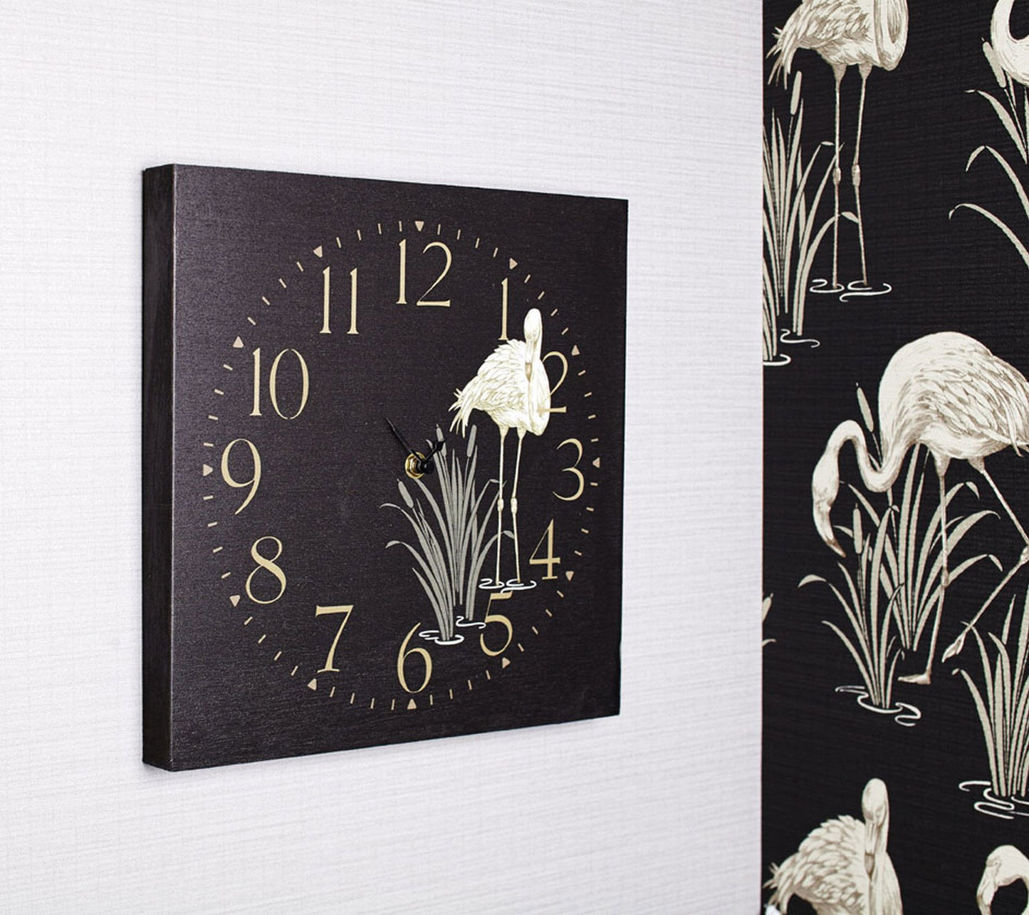 Arthouse Lagoon Clock wood Sqaure Wall Clock 30 x 30 x 3 cm