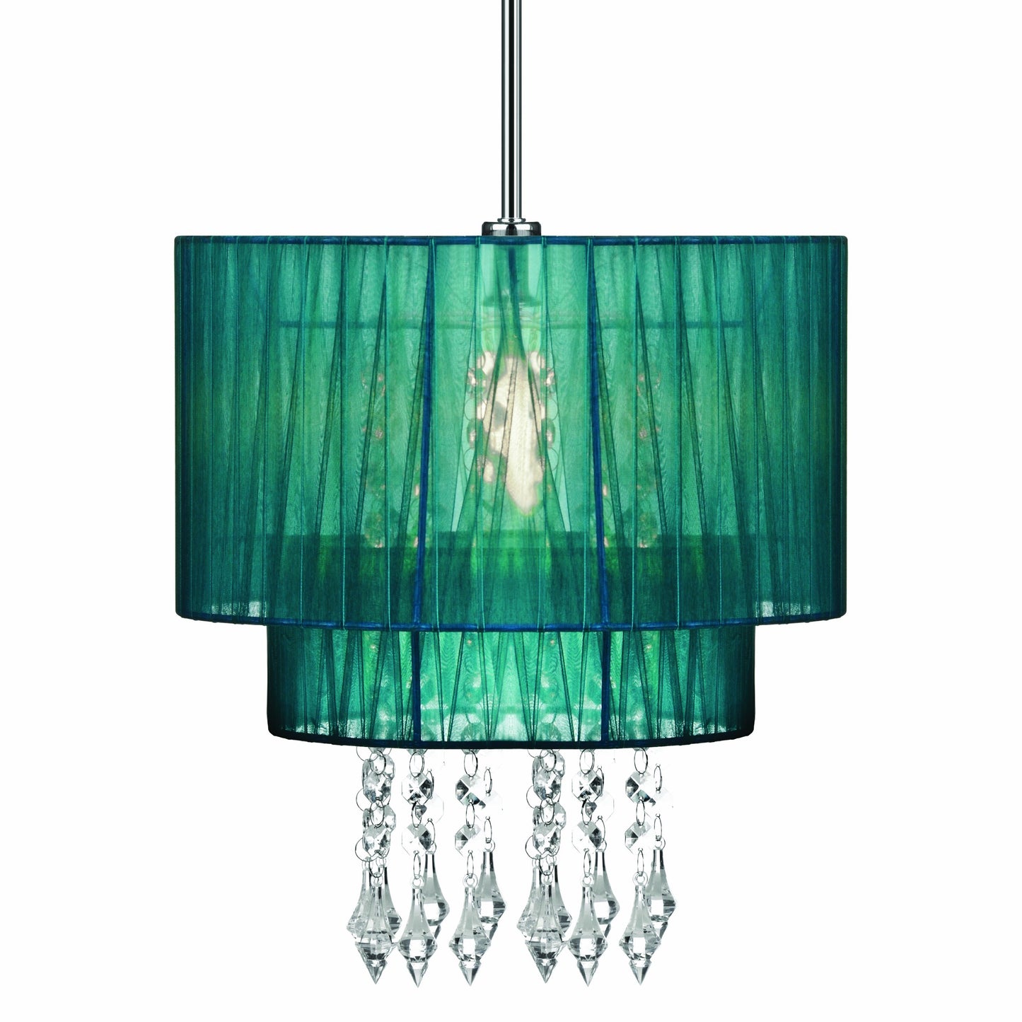 Premier Housewares Pendant Shade with Beaded Droplets - Teal