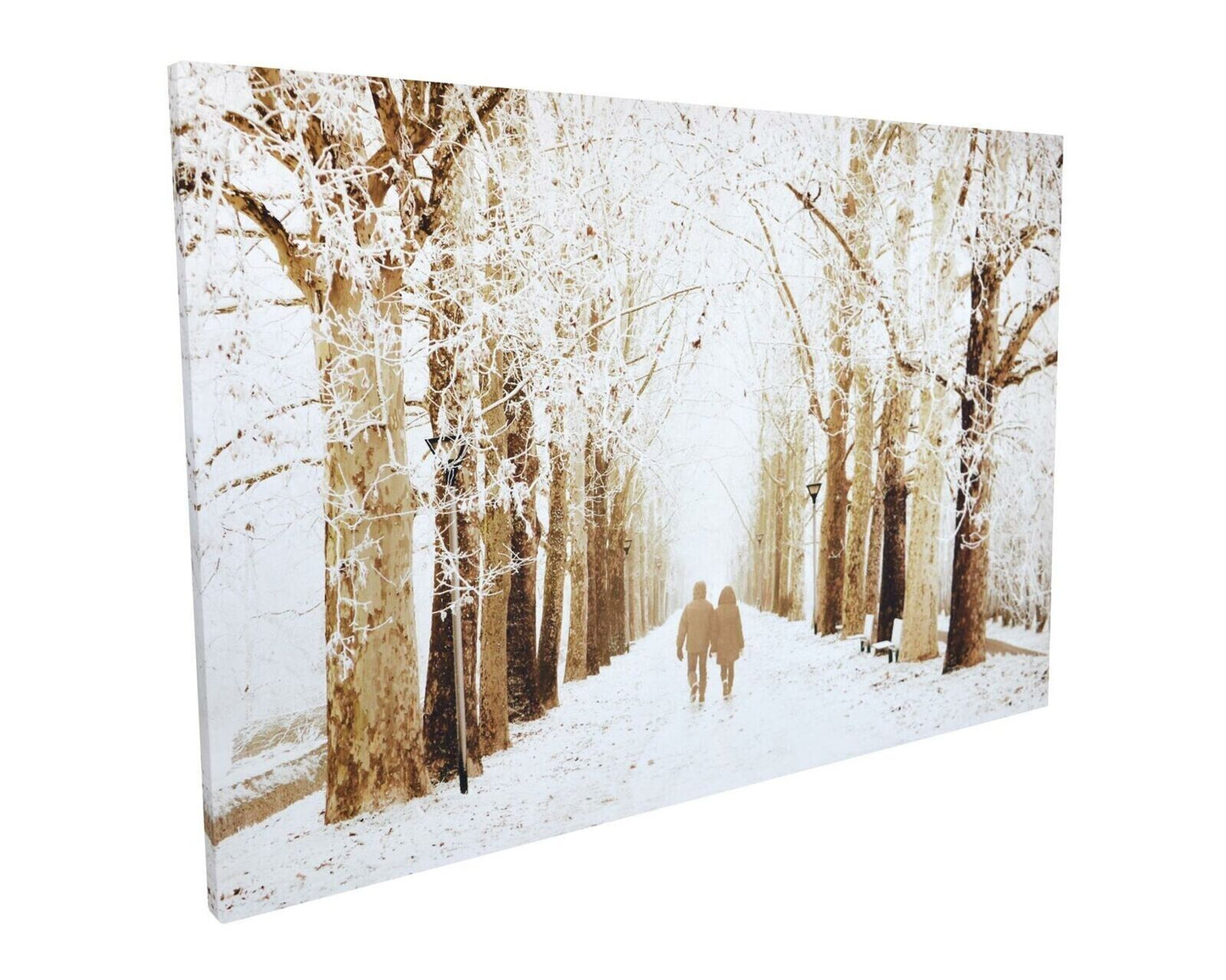 Large Winter Woodland Scene Canvas Wall Art Hanging Picture 90 x 60cm RRP £39