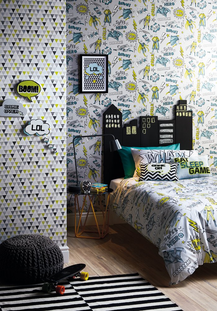 ArArthouse Lol Framed Art Print Black Blue & Green Boys Bedrom Wall Decor