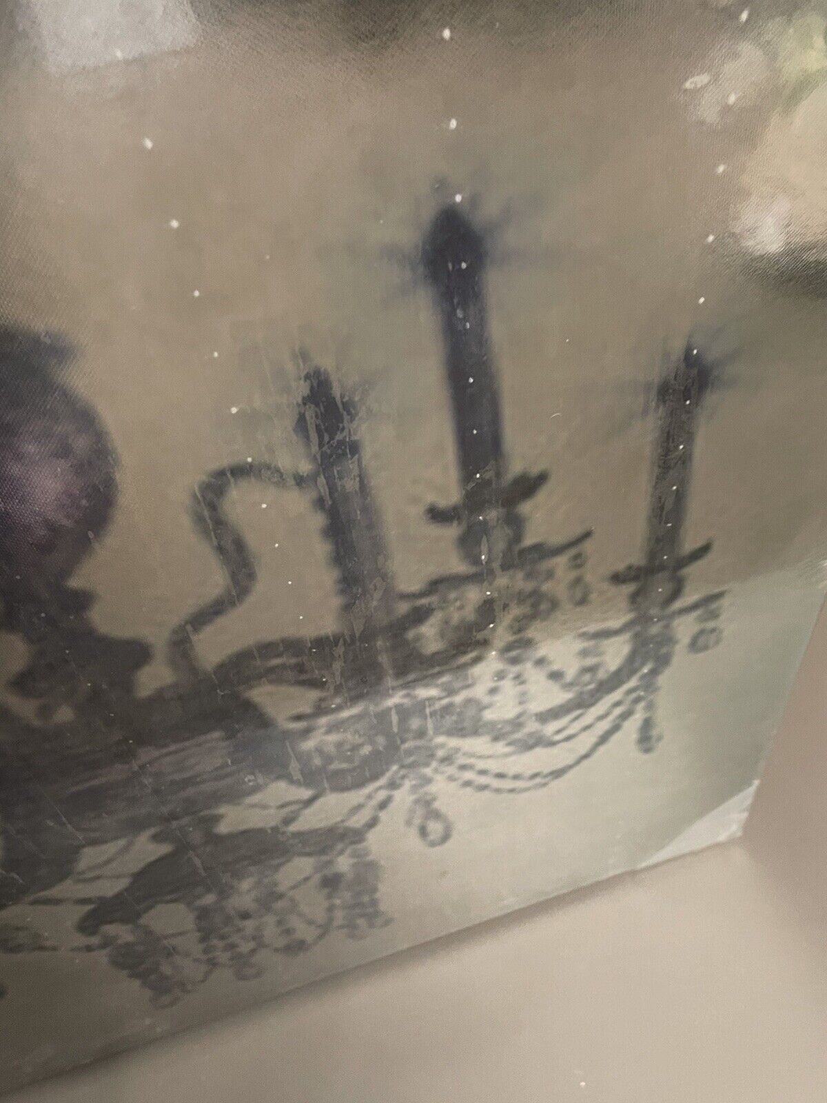 Silver Chandelier Foil Printed Canvas Wall Art Hanging Picture 80x 60cm RRP £49