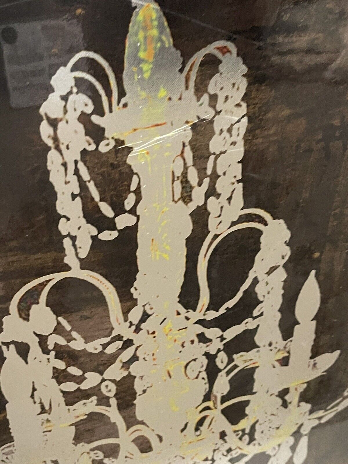 Bronze Chandelier Foil Printed Canvas Wall Art Hanging Picture 80x 60cm RRP £49