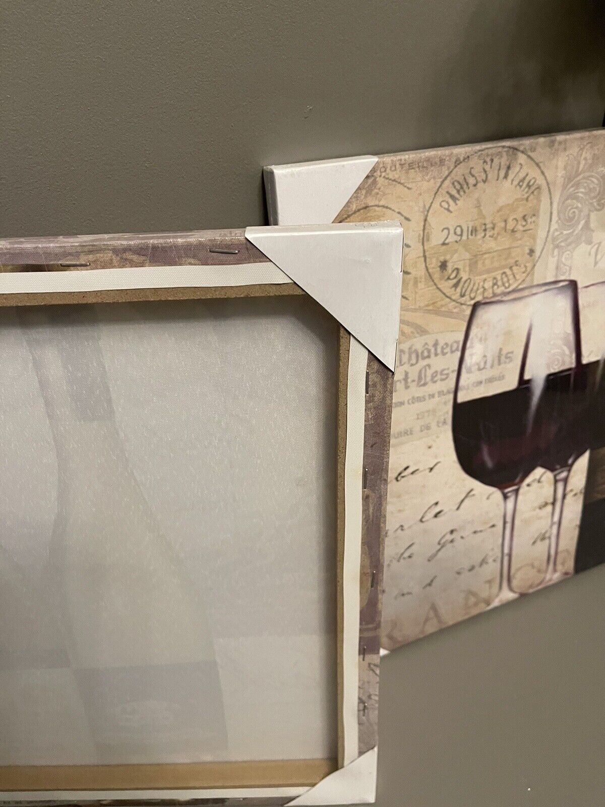 Set of 2 Wine Bottle Glass Printed Canvas Wall Art Hanging Picture 40 x 40 cm