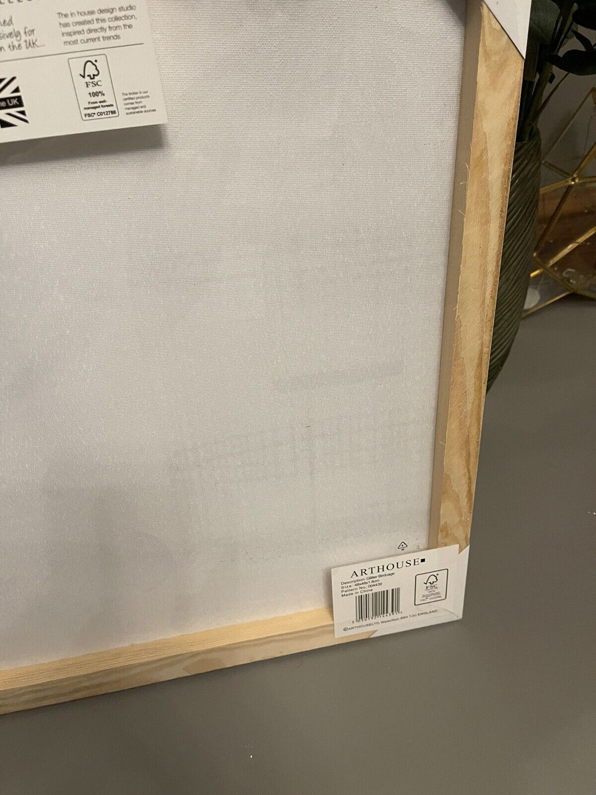 Glitter Birdcage Shabby Chic Printed Canvas Wall Art Hanging Picture 48 x 48cm