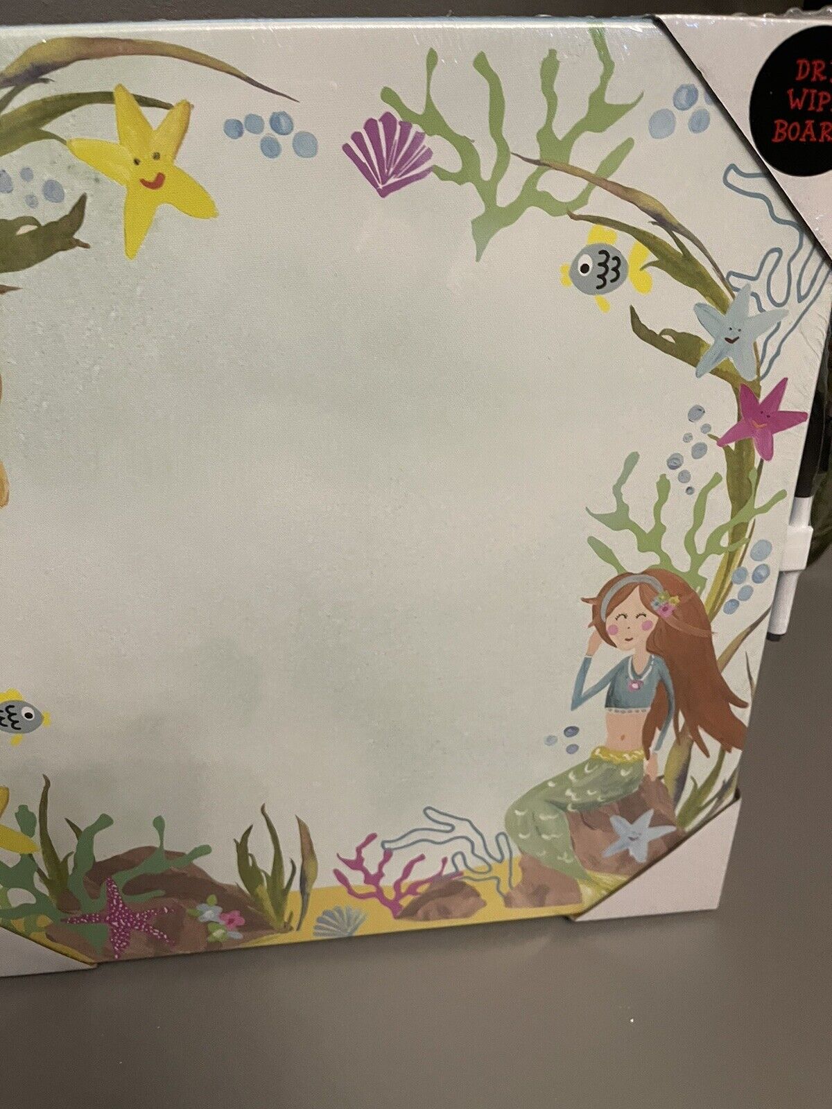 Mermaid World Memo Dry Erase Note Board Girls Bedroom Wall Art Decor