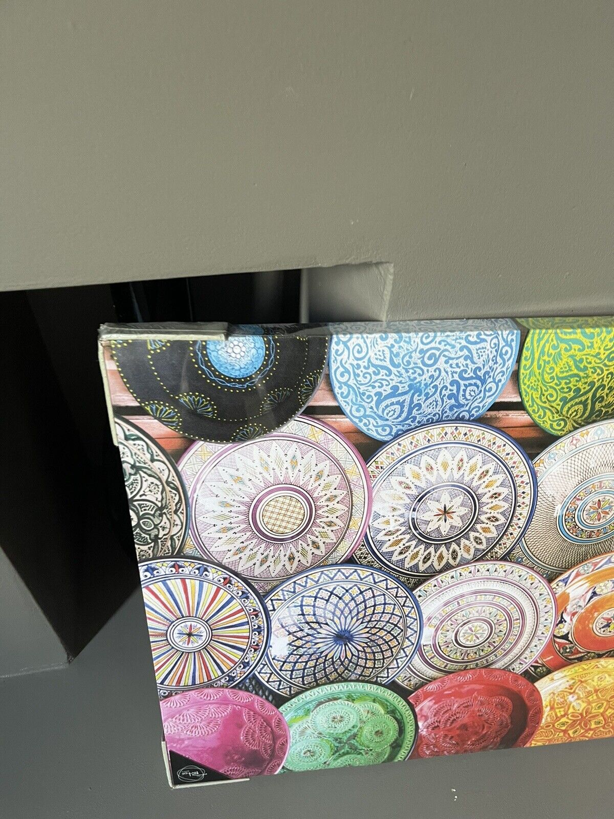 Moroccan Printed Canvas Wall Art Picture Bright Kitchen Wall Art 50 X 70