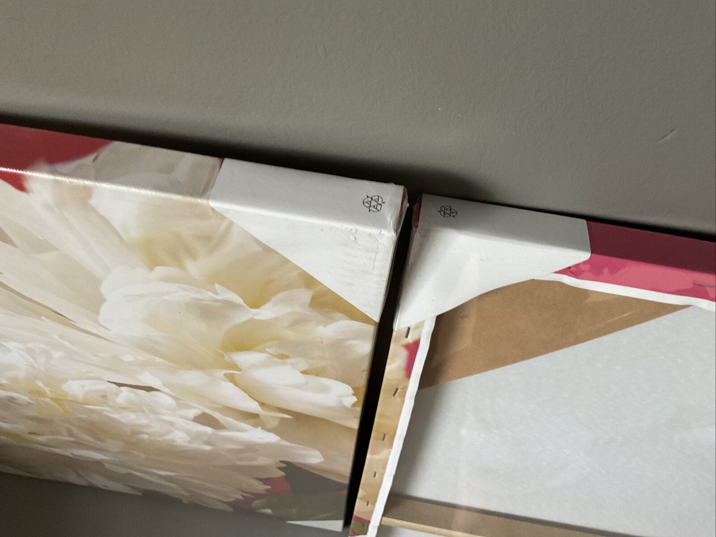 Large Pink Split Panel Canvas Wall Art Hanging Pictures Overall 150 X 70 RRP50