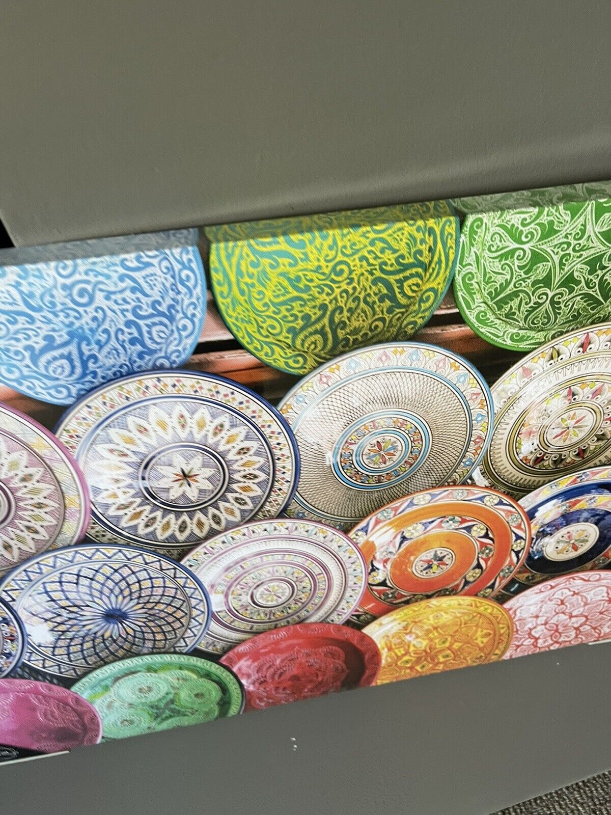 Moroccan Printed Canvas Wall Art Picture Bright Kitchen Wall Art 50 X 70