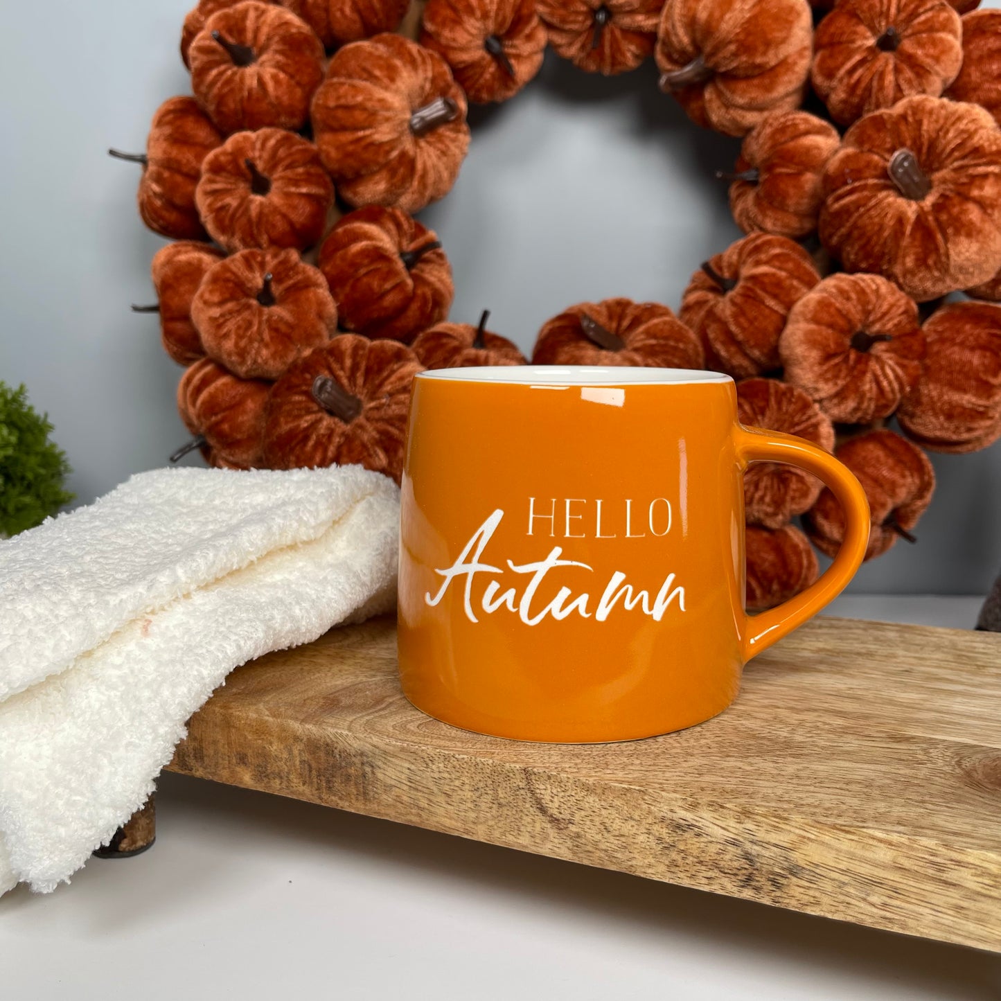 Hello Autumn Orange Mug & Socks