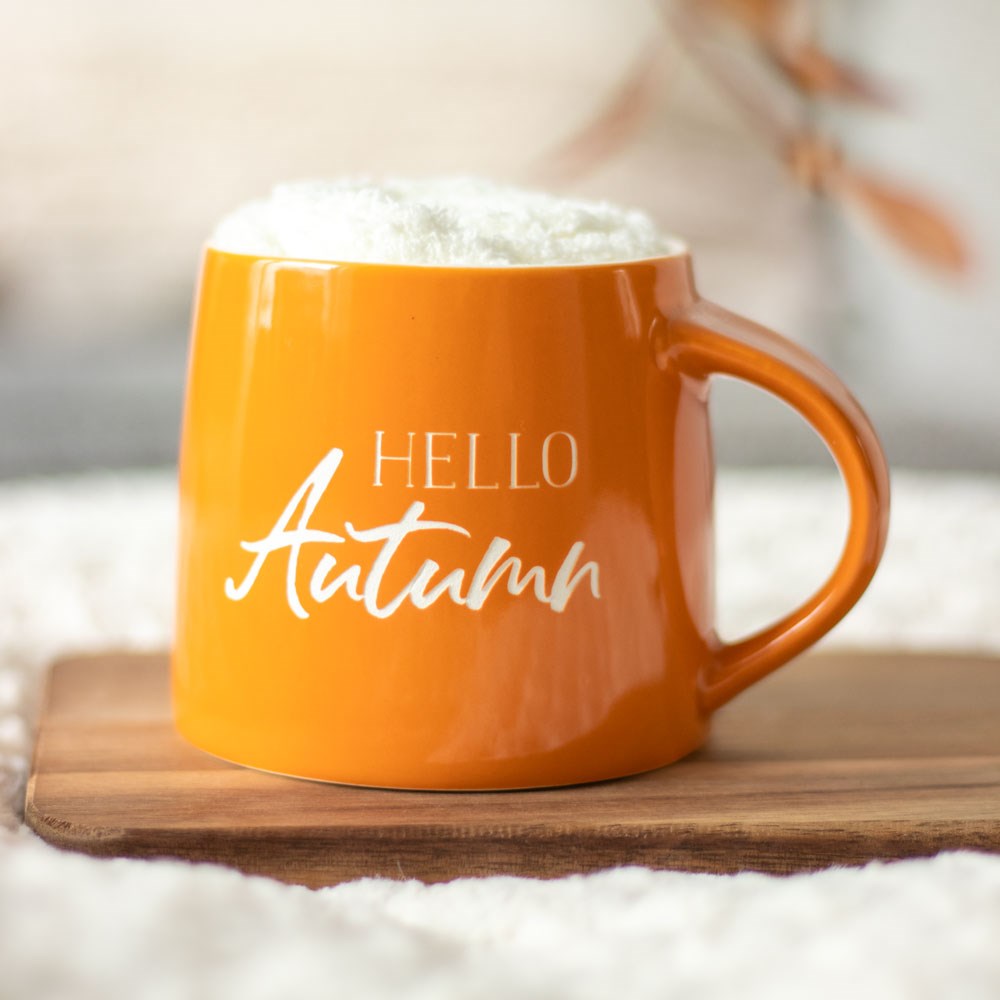 Hello Autumn Orange Mug & Socks