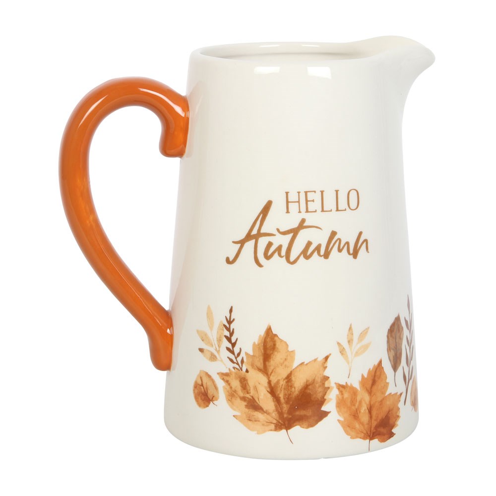 Hello Autumn Leaf Flower Jug