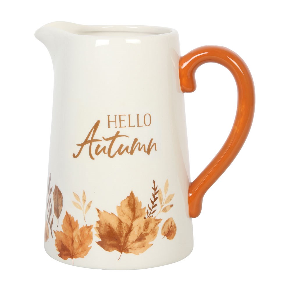 Hello Autumn Leaf Flower Jug