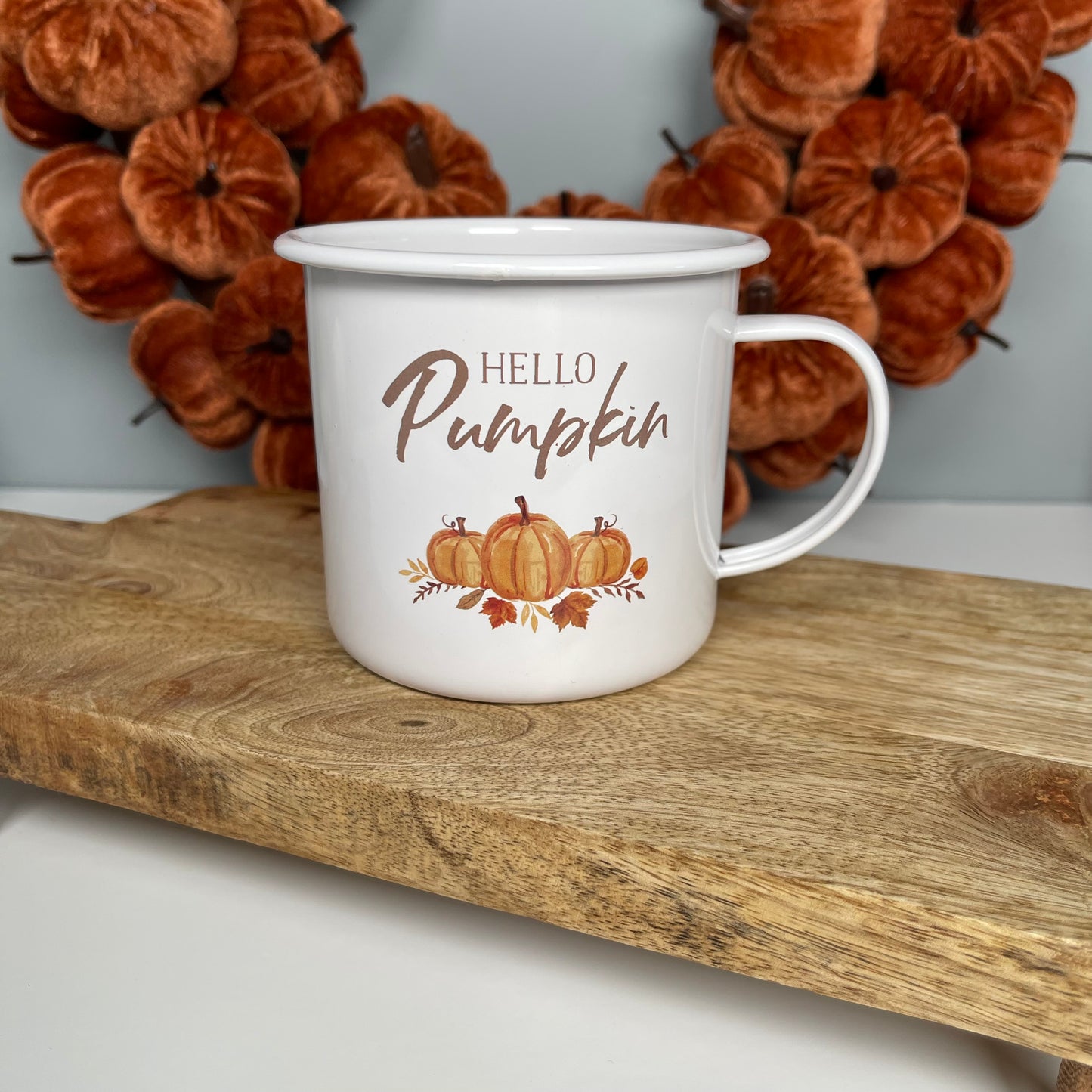 Hello Pumpkin Enamel Mug