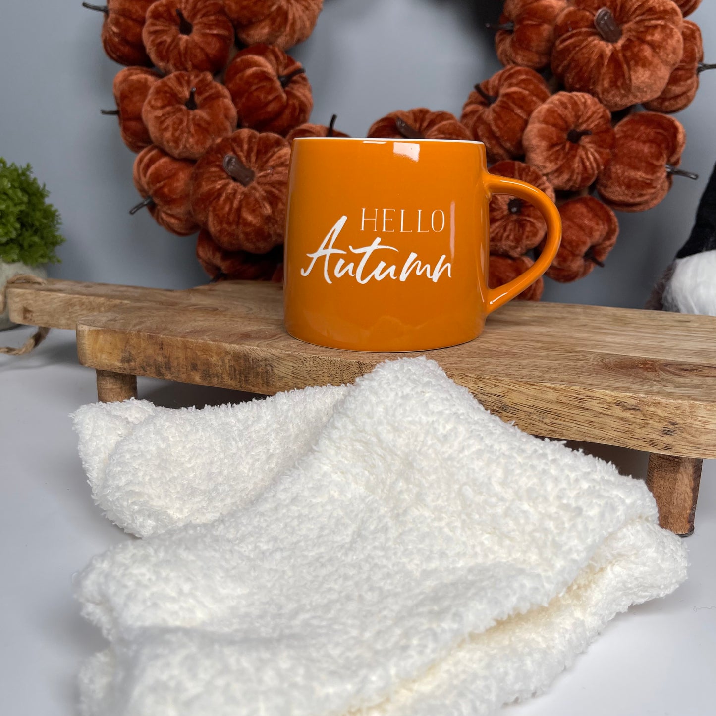 Hello Autumn Orange Mug & Socks