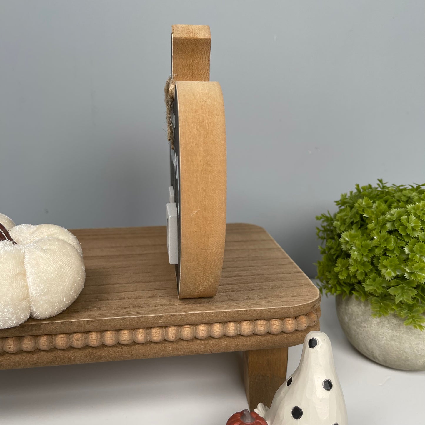 Halloween Countdown Chunky Pumpkin Block Sign