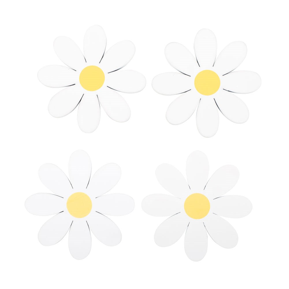 Set of 4 Coasters - Daisy Flower