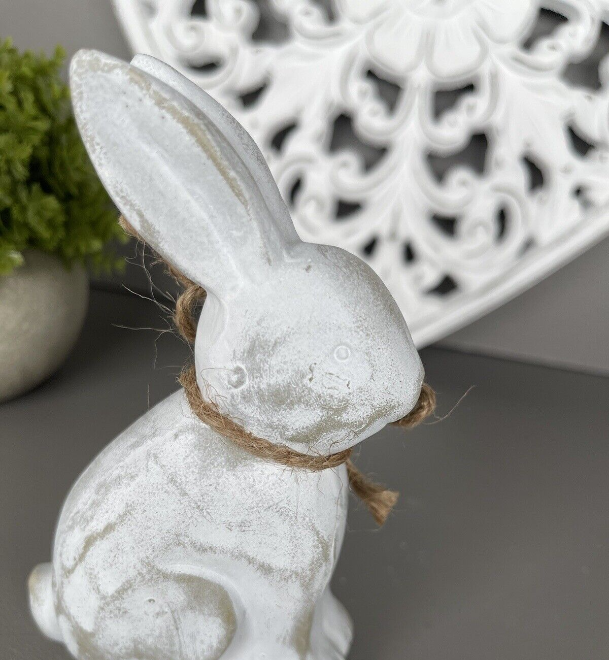 White Rustic Bunny