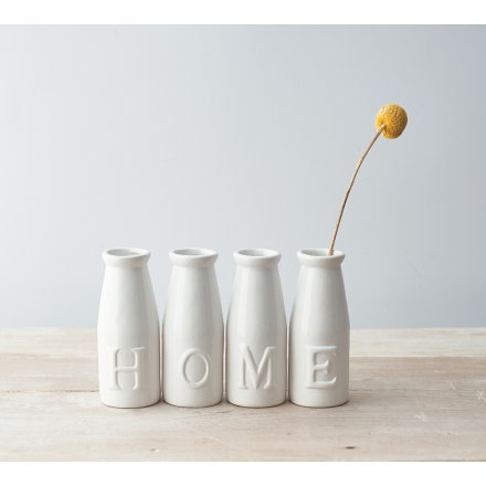 White HOME Bottles Bud Vase - Set of 4
