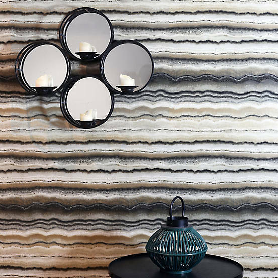 Large Black Wall Mirror Metal Framed 4 Circle Tealight Candle Holder Sconces