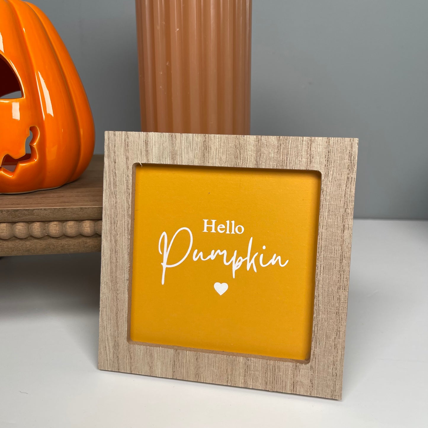 Hello Pumpkin - Mini Wooden Sign