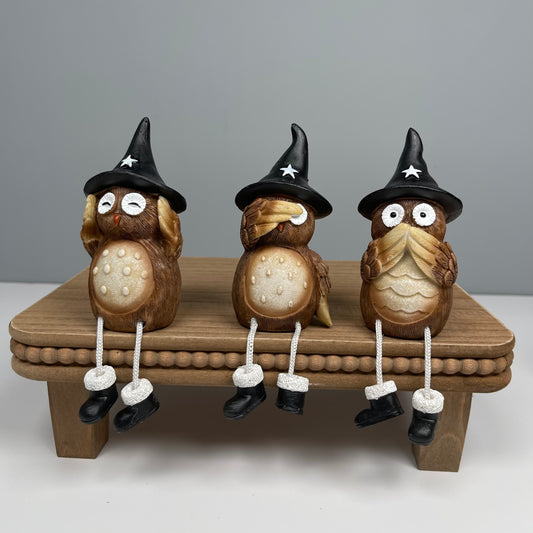 Mini Witch Owls - Set of 3