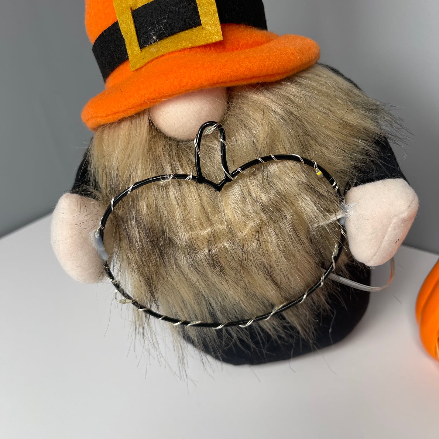 Large Hallloween Gonk with LED Pumpkin