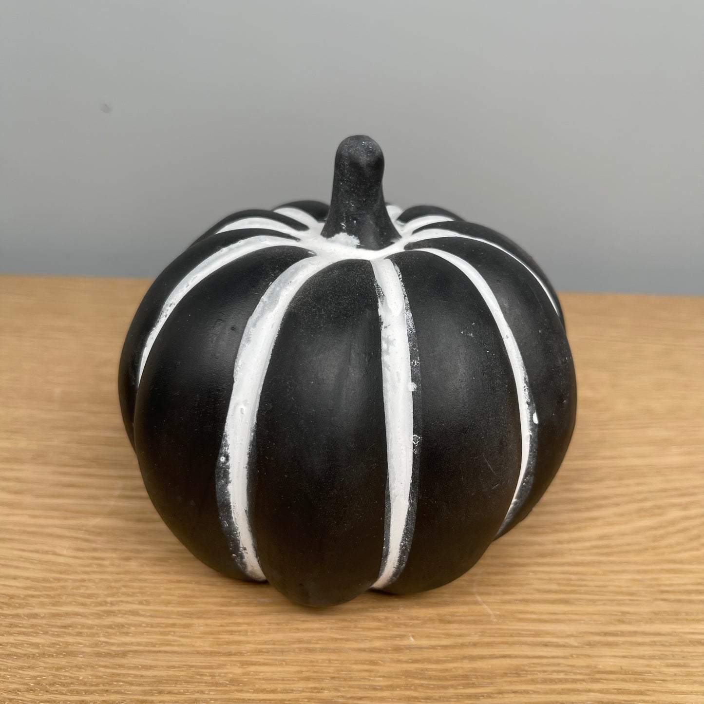 Black & White Cement Pumpkin