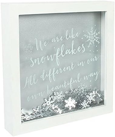 We all Like Snowflakes - White Framed Styling Sign