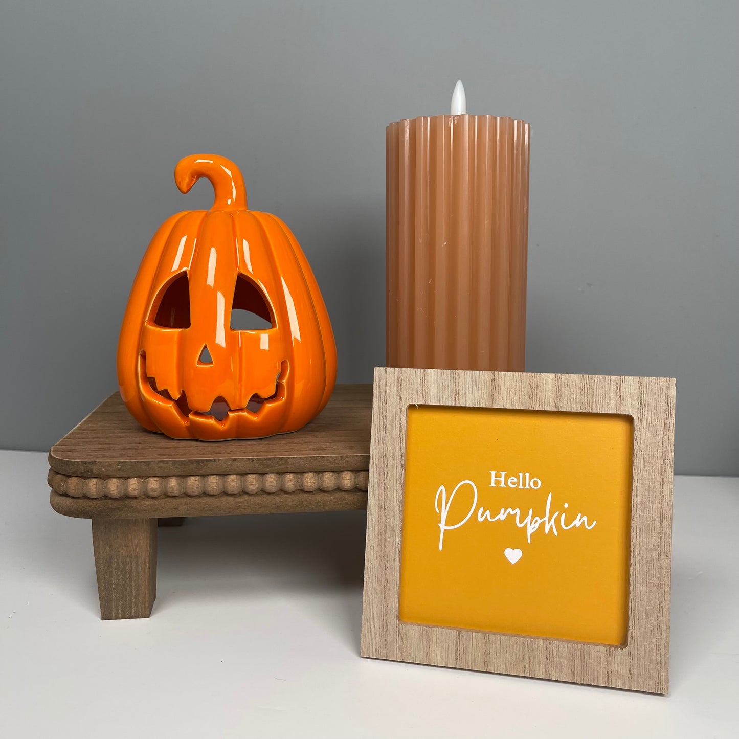 Hello Pumpkin - Mini Wooden Sign