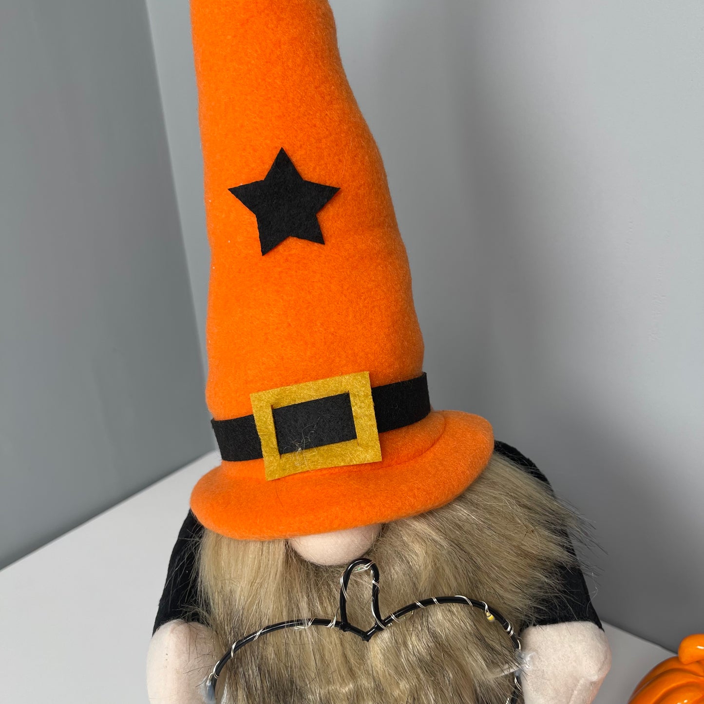 Large Hallloween Gonk with LED Pumpkin