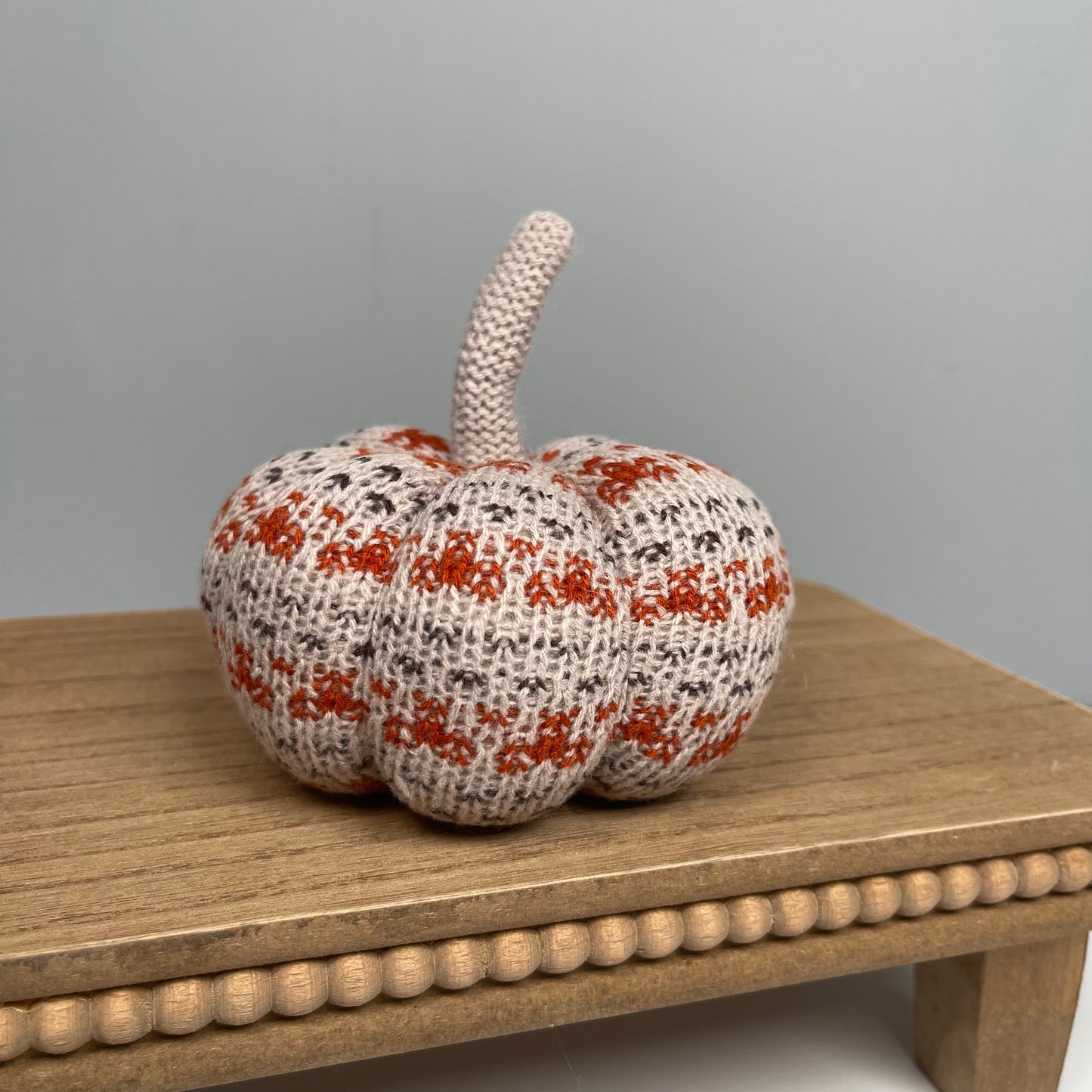 Burnt Orange Knitted Pumpkins - in 2 Sizes