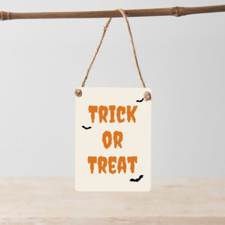 Trick or Treat Metal Sign