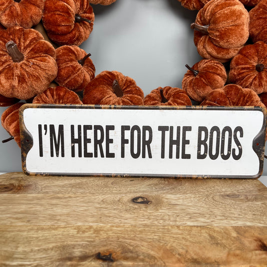 IM HERE FOR THE BOOS - Metal Sign