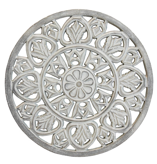 Arthouse White Washed Wooden Medallion 6
