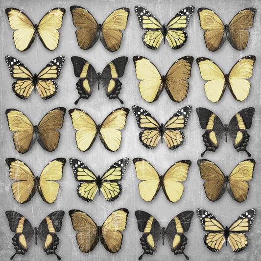 Butterflies Superfoil Framed Art in Gold