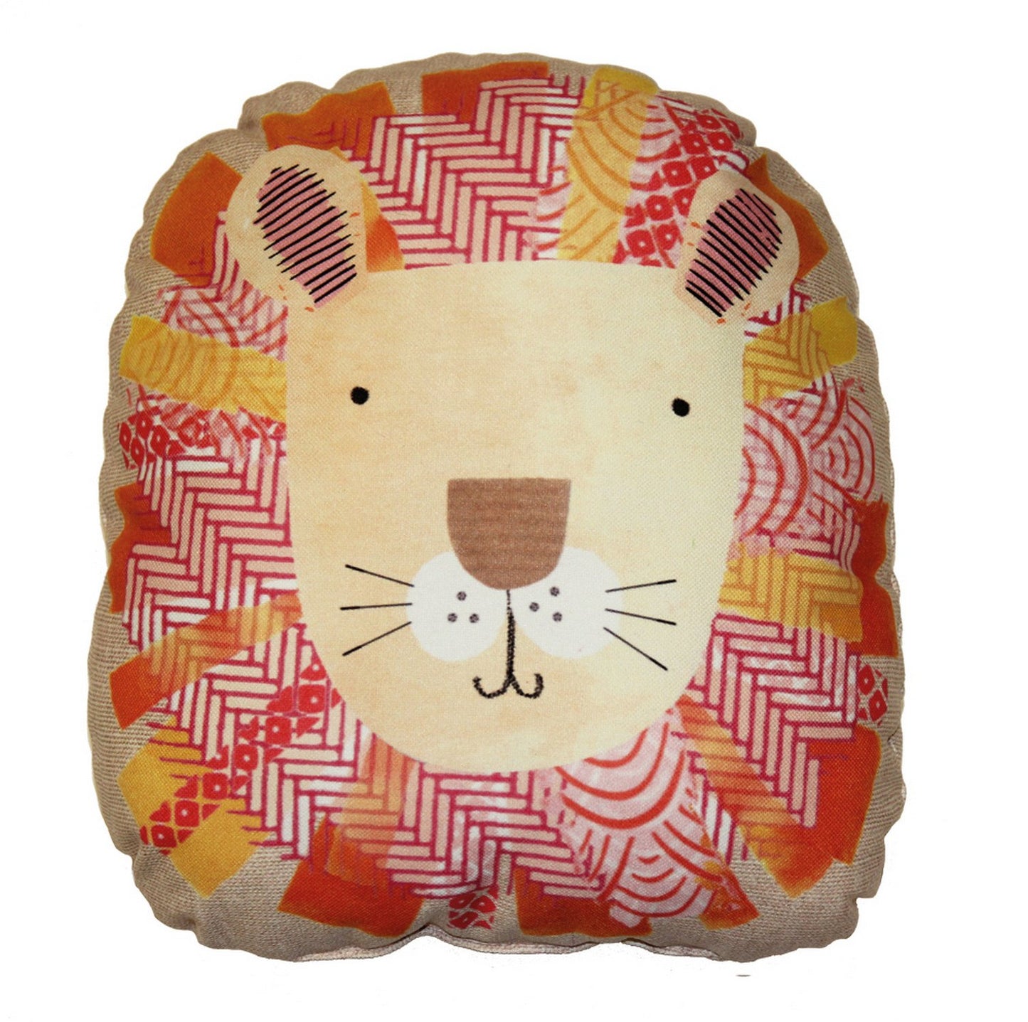 Fun Lion Face  Cushion Filled Kids Bedroom Nursey Home Decor 40 x 40 cm
