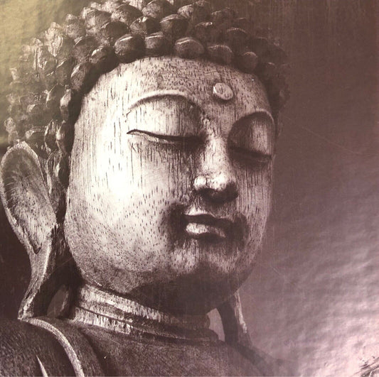 Buddha Head Canvas Wall Art Hangin Picture Tranquil Home Decor 48 cm  RRP £20.00