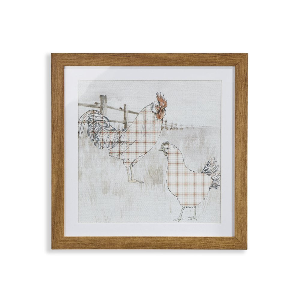 Chuck & Roy Framed Wall Art Print Country Farmhouse Home Decor