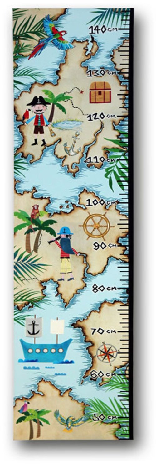Arthouse Pirates Ahoy Height Chart Kids Bedroom Boys Wall Decor