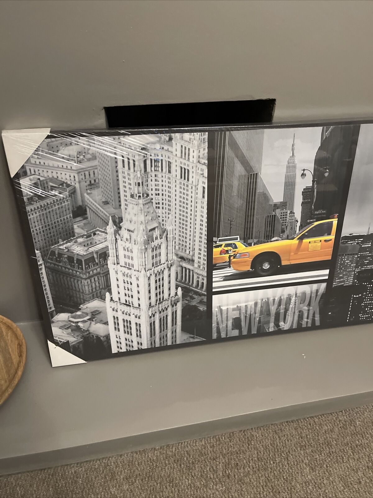 New York Yellow  Taxi Printed Canvas Wall art Picture 60 X 80 RRP £39.99