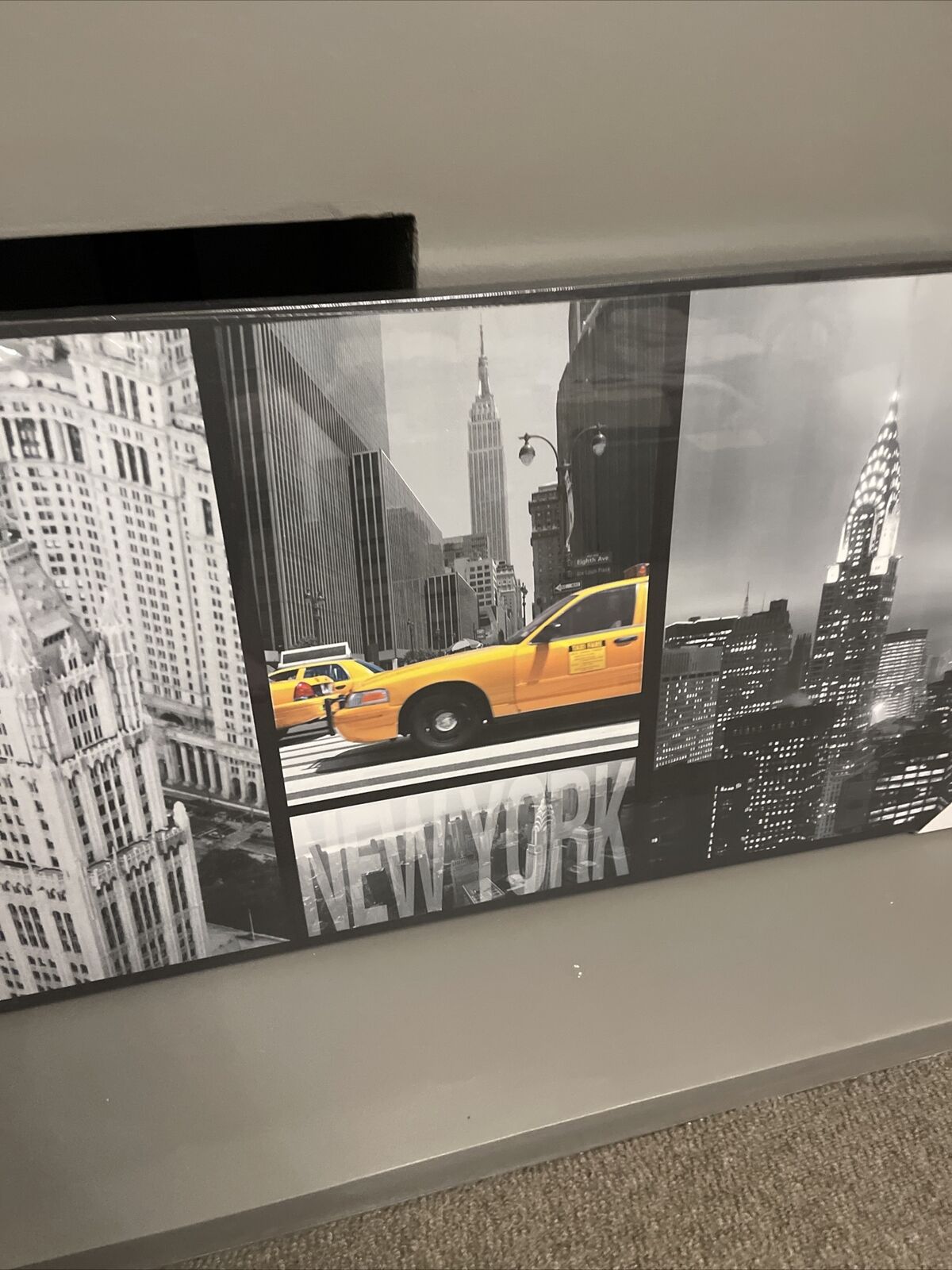 New York Yellow  Taxi Printed Canvas Wall art Picture 60 X 80 RRP £39.99