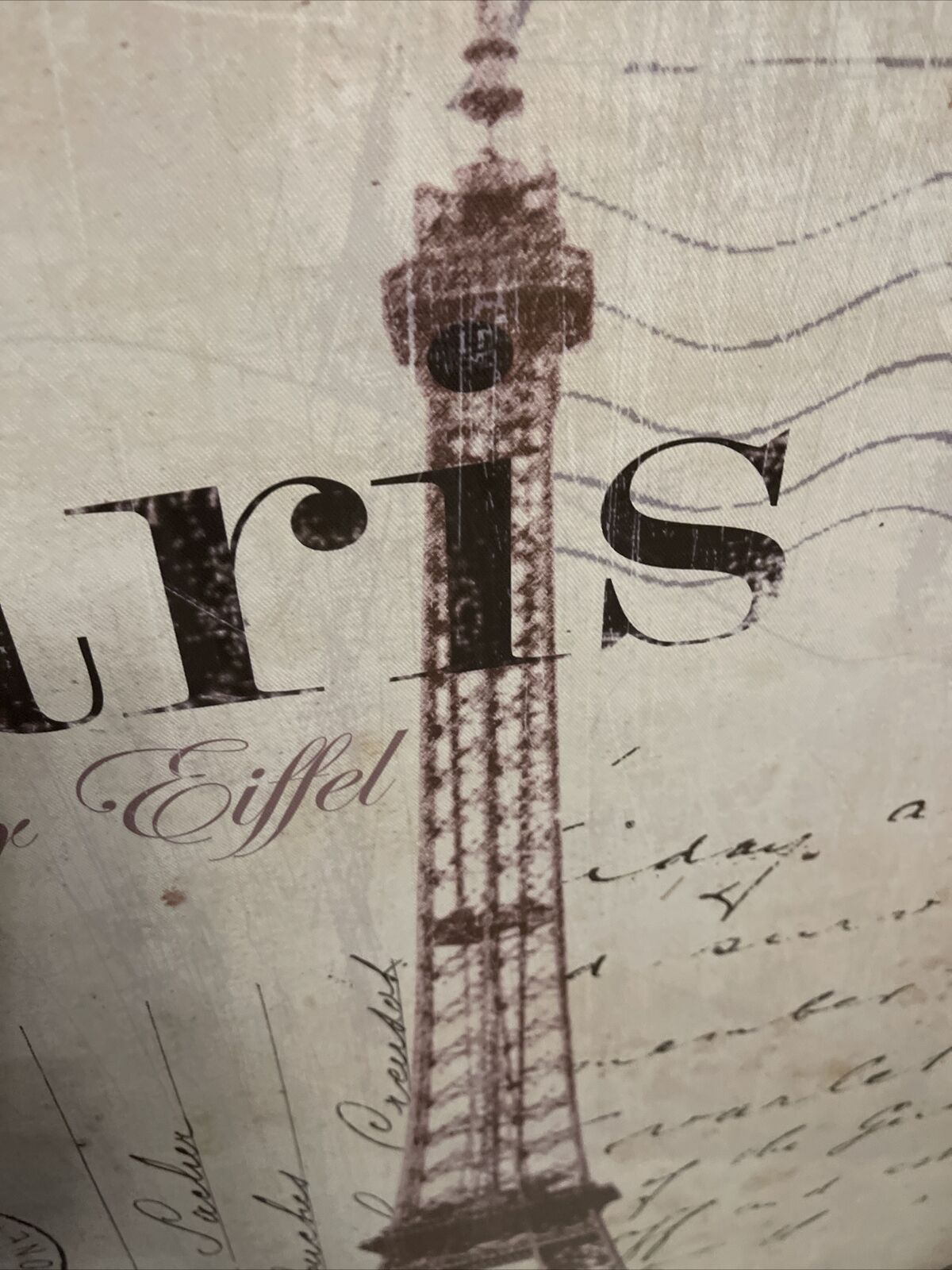 Paris Eiffel Tower Postcard Printed Canvas Wall art Picture 60 X 80 RRP £39.99