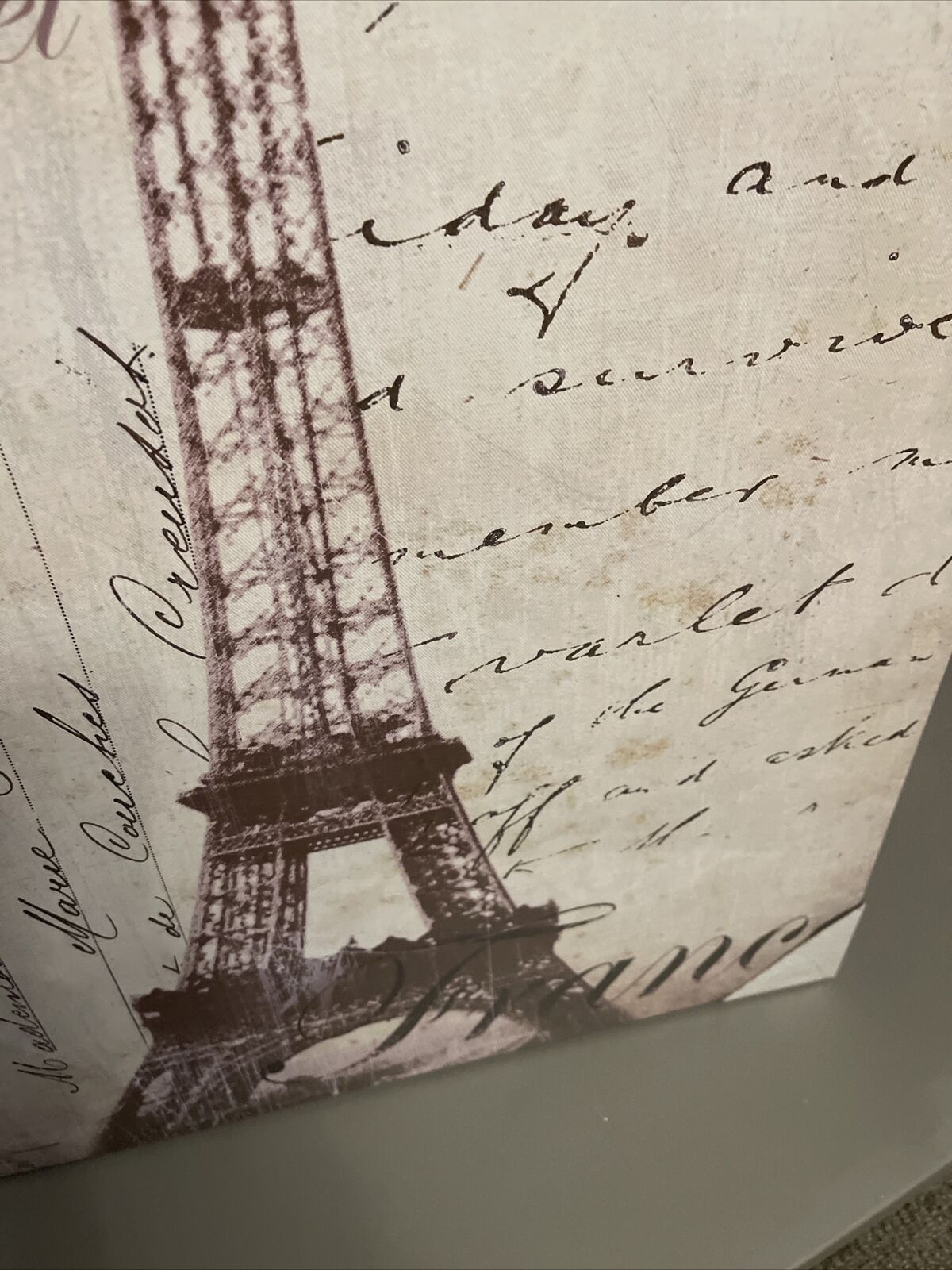 Paris Eiffel Tower Postcard Printed Canvas Wall art Picture 60 X 80 RRP £39.99