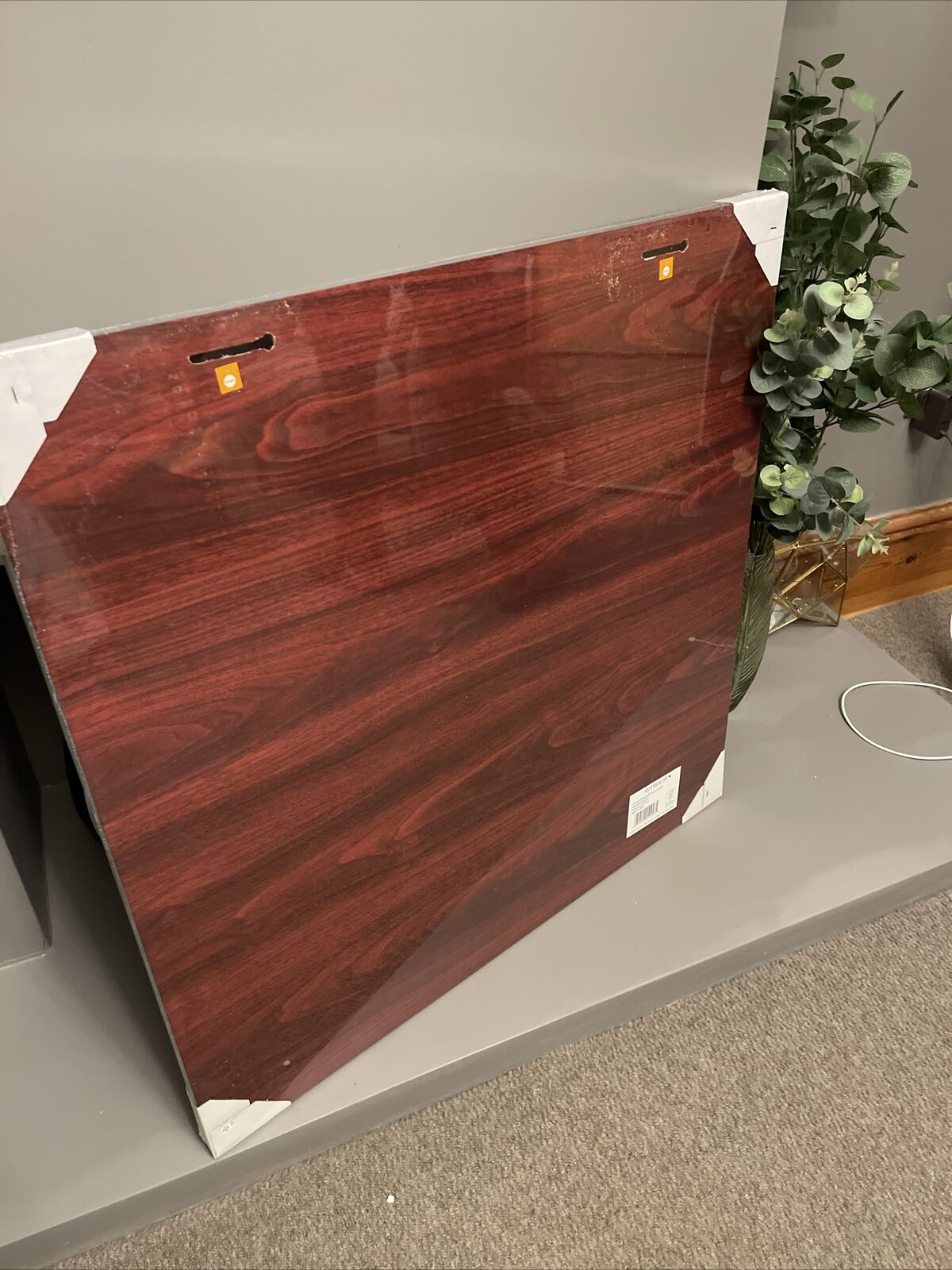 Large  White Tropical Printed High Gloss  Print Wall Art Hanging Home Decor