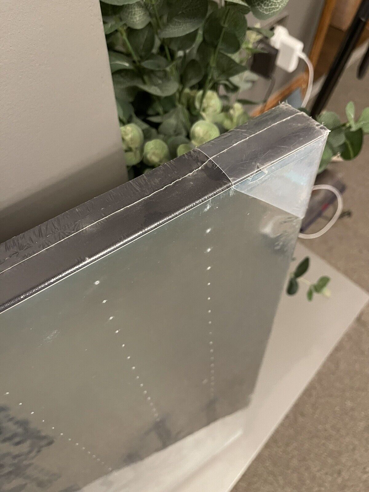 Silver Chandelier Foil Printed Canvas Wall Art Hanging Picture 80x 60cm RRP £49