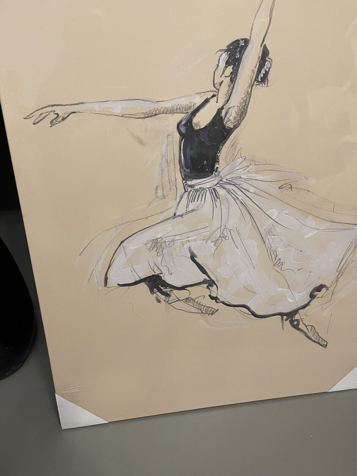 Ballet Dancing Minimalistic Lady Printed Canvas Wall Art Decor Large 60 x 80 cm