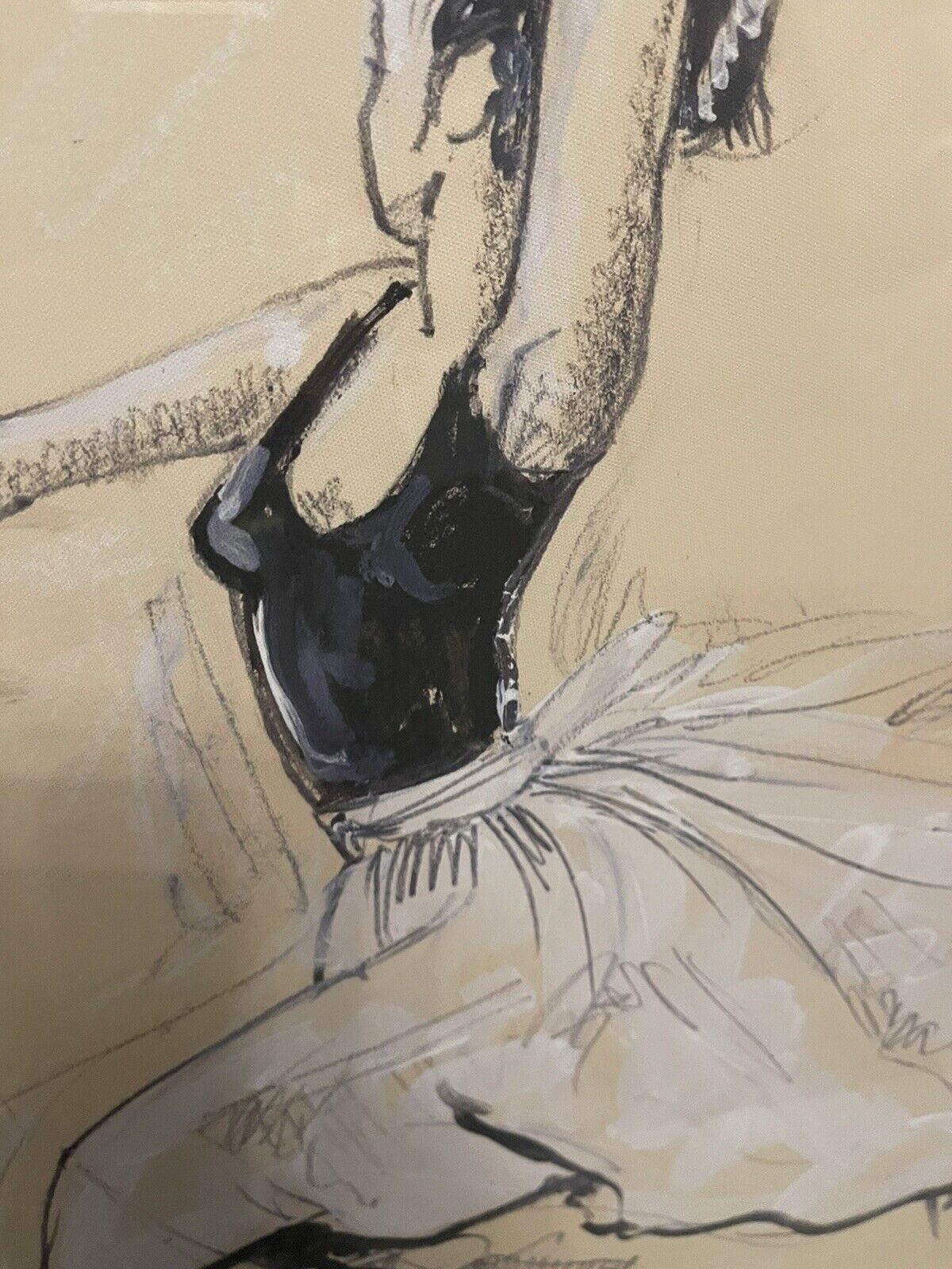 Ballet Dancing Minimalistic Lady Printed Canvas Wall Art Decor Large 60 x 80 cm