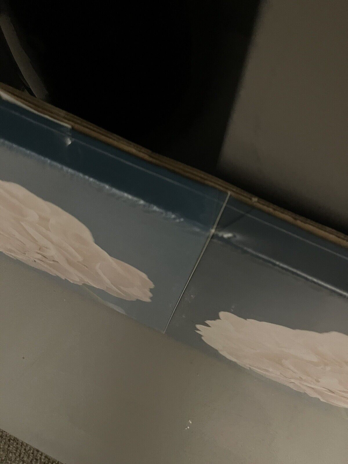 Set of 3 Teal & Cream Flower Printed Wall Art Canvas Pictures RRP £45